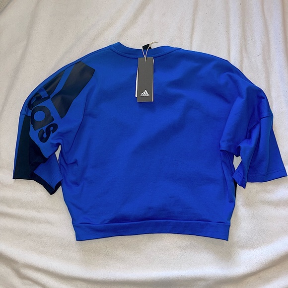 Adidas French Terry Pullover Blue - Picture 7 of 10